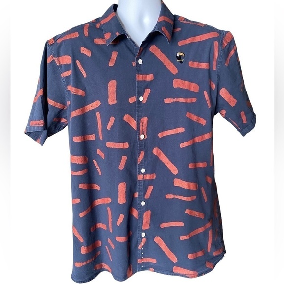 Hurley Pelican Festive Button Down Collared Shirt Men 2XL XXL - Picture 1 of 8